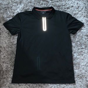 Truly knitwear men’s large 1/4 zip mesh polo